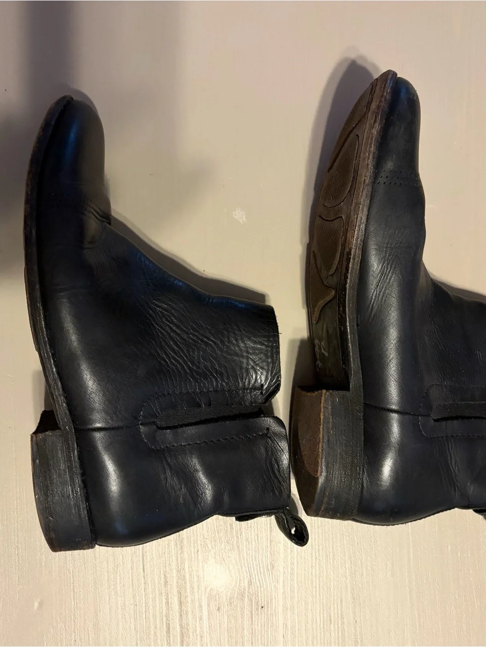 OluKai Black Leather Chelsea Ankle Boots